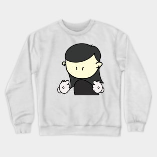 Minimal cartoon ordinary woman, plain cute design Crewneck Sweatshirt